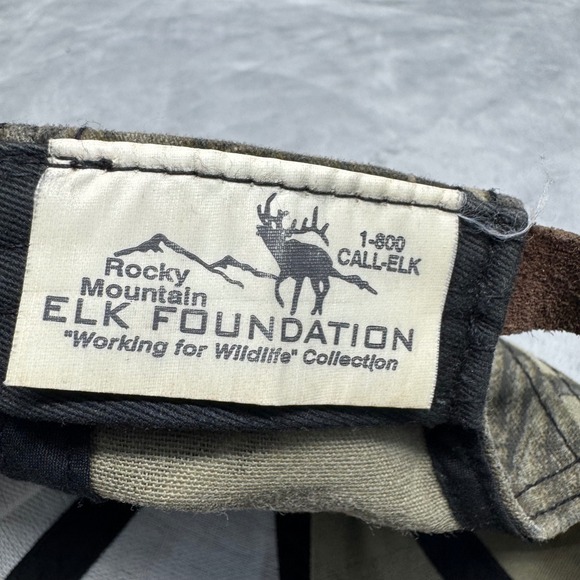 Rocky Mountain Elk Foundation Camo Baseball Cap Big Game Banquet Realtree - Picture 9 of 10